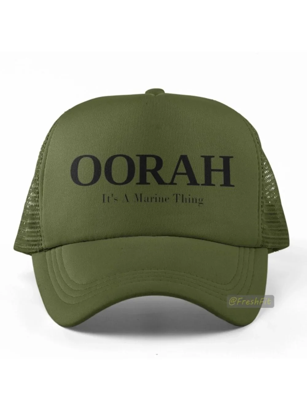 🆕Oorah It's A Marine Thing Foam Trucker Hat Mesh Snapback Cap Olive Green